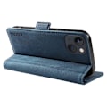 Miniatyrbillede 4 af 5: YIKATU YK-005 Til iPhone 15 Hud-berørings PU Læder Telefon Cover Stødsikkert Wallet Stand Cover Multicolor Style A