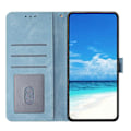 Miniatyrbillede 3 af 5: For iPhone 16 Pro Wallet Case Rose Mønster Præget Læder Flip Stand Telefon Cover Multicolor Sky Blue