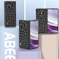 Pikkukuva 5 / 5: Huawei Mate X5 -kotelo aitoa lehmännahkaa+TPU+PC strutsikuvioinen taitettava puhelinkuori Multicolor Style C