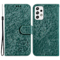 Miniatyrbild 1 av 5: Pu Läder Magnetic Flip Phone case För Samsung Galaxy A33 5g, Stativ Plånboksmönster tryckt cover Green
