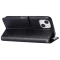 Miniatyrbild 4 av 5: För Iphone 15 Plus Pu Läder Cover Phone case Imprinted Butterflies Shell Stand with rem Black