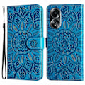 Miniatyrbillede 1 af 5: Mobiltelefonetui til Oppo A58 4G, Wallet Stand Shell PU Læder Solsikke Præget Telefoncover Multicolor Style B