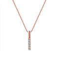 Miniatyrbillede 2 af 2: Dame Zircon Rektangulær Vedhæng Halskæde X115, 2 Farver rose gold