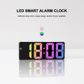 Miniatyrbillede 5 af 5: Digitalt Vækkeur Farverig LED-skærm Moderne Bordur LED-ure (sort skal sort