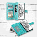 Miniatyrbillede 4 af 5: Til Samsung Galaxy A05s 4G Etui Telefon Cover Wallet PU Læder Stand Shell med Rem Multicolor Style C