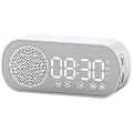 Miniatyrbild 1 av 5: Led väckarklocka för Bluetooth högtalare, FM-radio, familj (vit)
