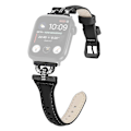 Pikkukuva 1 / 5: Aitoa tyypin A lehmännahkaranneke Apple Watch Series 10 42mm/9 8 7 41mm/SE (2023) SE (2022) SE 6 -kelloon