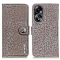 Miniatyrbild 1 av 5: KHAZNEH Stöttåligt fodral i kohudtextur för Oppo A78 4G, PU-läder, ställ, plånboksfodral Multicolor Style A
