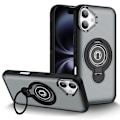 Pikkukuva 1 / 5: iPhone 16 Plus -kotelo TPU+PC Magneettinen autoteline puhelinkuori sormuksella Multicolor Grey