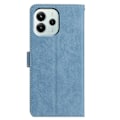 Miniatyrbild 5 av 5: Fodral för Xiaomi Redmi Note 14 5G, fjärilsblomma tryckt PU-läder plånboksställ telefonskydd Multicolor Sky Blue