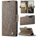 Miniatyrbild 2 av 5: För Samsung Galaxy A34 5G Fodral AUTSPACE A11 RFID-blockerande Retro Läder Mobiltelefon Plånboksfodral Multicolor Brown
