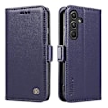 Miniatyrbillede 1 af 5: YIKATU YK-003 Læder Wallet Case med Magnetisk Lukning til Samsung Galaxy A55 5G Multicolor Sapphire