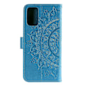 Miniatyrbillede 3 af 5: Præget Mandala Blomst Pung Læder Etui med Rem til Samsung Galaxy A52 4G/5G/A52s 5G Multicolor Style C