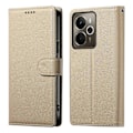 Miniatyrbillede 1 af 5: Til Realme 14 5G Stand Case Litchi Tekstur Læder Wallet Telefon Cover Magnetisk Lukning Multicolor Apricot