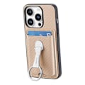 Miniatyrbillede 3 af 5: C1-9 Etui til iPhone 16 Pro Max med Støttefod Læder Kortlommer Bagcover Kulfibertekstur - Grøn Multicolor Khaki