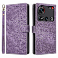 Miniatyrbillede 1 af 5: Til ZTE nubia Z70 Ultra Wallet Case RFID-blokering PU Læder Cover Stativ View-Grøn Multicolor Purple