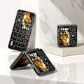 Miniatyrbild 2 av 5: För Oppo Find N3 Flip 5G Krokodiltextur Fodral Äkta Koläder+PC Anti-Rep Telefonskal Multicolor Style C