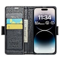Miniatyrbillede 2 af 5: CASEME 023 Serie Til iPhone 15 Pro Max RFID Blokerende Læder Wallet Case Flip Stand Telefon Cover Multicolor Style A