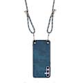 Miniatyrbilde 3 av 4: Retro skinndeksel til Samsung Galaxy A06s med justerbar stropp Multicolor Blue