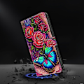 Pikkukuva 4 / 5: iPhone 16 Pro Max -kotelo PU-nahkainen lompakkokotelo seisontatoiminnolla Multicolor Style F