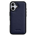 Pikkukuva 2 / 5: MELKCO iPhone 16 Plus -kotelo aitoa lehmännahkaa, PC-puhelinkuori - Vihreä Multicolor Dark Blue