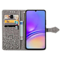 Miniatyrbillede 2 af 5: Til Samsung Galaxy A06 Etui Mandala Præget Design Læder Wallet Telefon Cover- Multicolor Grey