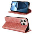 Miniatyrbillede 2 af 5: PU læder kalveskinds tekstur magnetisk lukning smartphone cover til iPhone 16 Pro Max Multicolor Style H
