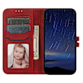Miniatyrbillede 2 af 5: Til Samsung Galaxy S25 Edge Etui Glad Kat Mønster Præget Læder Wallet Telefon Cover Multicolor Red