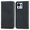 Miniatyrbillede 1 af 5: Telefon Stand Case til ZTE Blade V50 Vita Shell Hud-berørings PU Læder Cover - Sort