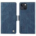 Miniatyrbild 1 av 5: YIKATU YK-005 Skinnkänsla PU Läder Plånboksfodral med Stötsäkert Ställ för iPhone 15 Multicolor Style A