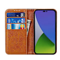 Miniatyrbild 2 av 5: För iPhone 15 Pro Tvåfärgad Splitsad PU Läder Telefonfodral Stöd Stativ Plånboksfodral Multicolor Style C