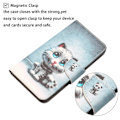 Miniatyrbillede 4 af 5: Til Iphone 15 Plus Folio Pu Læder Stand Wallet Case Mønster Print Telefon Cover Med Rem Blue Eyes Cat