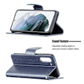 Miniatyrbild 4 av 5: Imprint Fjäril Plånbok Läder Ställ Fodral för Samsung Galaxy S21 FE 5G Multicolor Style C