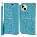 Miniatyrbild 1 av 5: För iPhone 15 Plus Fodral Splitsad PU Läder Ställ Plånboksfodral med Rem Multicolor Style D