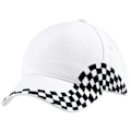 Miniatyrbillede 3 af 3: Beechfield Unisex Grand Prix Baseball Cap Én Størrelse Hvid Whit White One Size