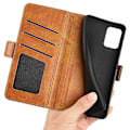 Miniatyrbillede 4 af 5: Tekstureret PU læderetui med dobbelt magnetisk stativ og stødabsorberende telefoncover til ZTE Blade A72 5G Multicolor Style C