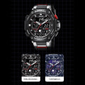 Miniatyrbild 3 av 5: Quartz Armbandsur Sport Smael Military Army Clock Alarm Dual Display Led Electronic Watch 8069 Vattentäta klockor för män SILVER