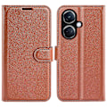 Miniatyrbild 1 av 5: Phone case för Oppo K11 5g plånbok Litchi Texture Shell anti-scratch Stativ Pu Läder Cover Brown