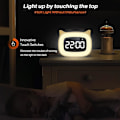 Miniatyrbild 2 av 5: Söt katt öronväckare Ith nattljus, dimbar digital klocka för barn inredning i sovrummet, laddningsbar väckarklocka för pojkar och flickor Orange