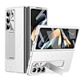 Miniatyrbild 1 av 5: För Samsung Galaxy Z Fold5 5G Läder PC Fodral Stötsäkert Ställ Telefonskal Multicolor Style B