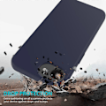 Miniatyrbild 3 av 5: För iPhone 16e Skal Fallsäkert Flytande Silikon Mjukt Foder Baksida Telefonskydd Multicolor Midnight Blue