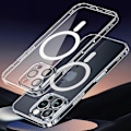 Pikkukuva 1 / 5: SULADA iPhone 16 Pro Max -kotelo sisäänrakennetulla linssisuojakalvolla, TPU+PC-puhelinkuori, MagSafe-yhteensopiva Multicolor Transparent