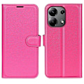 Miniatyrbild 1 av 5: Plånboksfodral för Xiaomi Redmi Note 13 4G, Läder med Litchi-textur Multicolor Rose