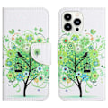 Miniatyrbillede 1 af 5: Til iPhone 15 Pro Max Mobiltelefon Etui Mønsterprint Læder Wallet Stand Telefon Cover Multicolor Style A