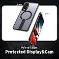 Miniatyrbillede 2 af 5: Til Samsung Galaxy S25 Edge Cover Kompatibel med MagSafe Støtteben TPU + Akryl Telefon Cover Multicolor Transparent