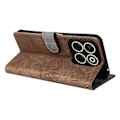 Miniatyrbillede 4 af 5: Til ZTE Blade V70/nubia V70 Wallet Case RFID-blokering PU Læder Cover Stand View - Grøn Multicolor Brown