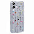 Miniatyrbild 1 av 5: Skal för iPhone 16 Plus TPU Blommönster Luftkuddedesign Skyddande Skal Multicolor Style A
