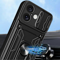 Miniatyrbillede 5 af 5: PC+TPU-etui med støttefod og kameraskydedæksel til iPhone 16 Plus Multicolor Style D