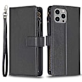 Miniatyrbillede 1 af 5: BF Style-19 PU Læder Telefon Cover Flip Wallet Stand med Lynlåslomme til iPhone 15 Pro Max Multicolor Style D