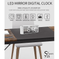 Miniatyrbillede 2 af 5: Vækkeur til soveværelse, digitalt urdisplay, 3 lysstyrkeniveauer, til boligindretning i soveværelset - hvid skal